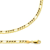 Lanac SIGARO Čvrsti 14K žuto zlatno ogrlica sa konkavnom vezom + svjetlo muškog stila