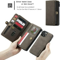 DotPet za kofer novčanika iPhone, multifunkcionalna kožna torbica Flip poklopac zatvarač novčanike sa