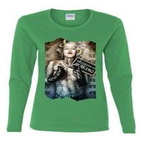 Divlji Bobby Marilyn Monroe Pušenje Hollywood Pop kultura Žene Grafički dugi rukav Tee, Kelly, Veliki