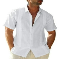 HAITE MAN Ljetne košulje s kratkim rukavima majica za majicu dolje na vrhovima Majica za odmor Holiday