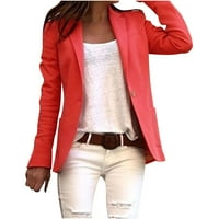 Pitauce ženske ležerne lagane boje blejzeri poslovni casual s dugim rukavima otvorenim prednjim remenom jakne sa džepovima