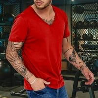 Osnove košulje MENS V izrez T Majica Modni casual Brzo suho prozračne znojne znojenje kratkih rukava