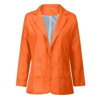 Blazers za žene Ležerne prilike otvoreni prednji blazer Business Business kaput od kaputa od pune boje