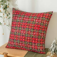 Jastuci za bacanje kućnog dekora Božićni plaid Ative Backing Jastuk navlake za snježne pahulje Tartan škotskog jastuka za kauču Kauč Dekor za odmor