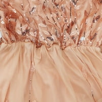 Bazyrey Sundress za ženske haljine kratkih rukava ženske pune haljine s V-izrezom Pink XL