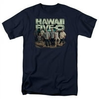 Trevco Hawaii i Cast kratki rukav pamuk za odrasle Redovna fit 18-majica, mornarsko - velika
