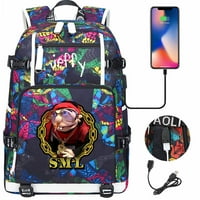 BZDAISY multi-džepni ruksak s USB punjenjem i 15 '' prijenosom prijenosnog računala - Jeffy tema Unise za djecu Teen