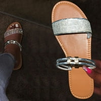 Mishuowoti sandale za žene Ženske kožne sandale Modne ljetne sandale Ženske sandale sa blistavim zlatom