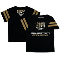 Mladi Black Oakland Golden Grizzlies Mom Logo Stripes Majica