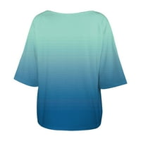 Svemirska žena Boho Lood Top ljetna bluza majica One Plus veličine gradijentni ispisani ramena ženska