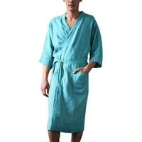 Muški kratkih rukava s kratkim rukavima Početna Odjeća od pune boje posteljina pidžama