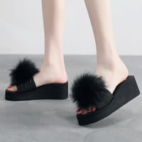 Francuske Dimple Ženske klinove cipele Zimske unutrašnje i vanjske klizne papuče dame 'domaće cipele