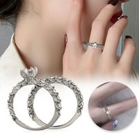 Ženski okrugli dijamantni dijamantski modni dijamantski prsten