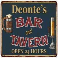 Deonte's Green Bar & Tavern Rustikalni znak Matte Finish Metal 116240047580