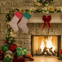 Božićno skladištenje Kontrastne boje Višenamjenska za više odmora Svečane lagane trgovine Candy i poklon Veliki kapacitet valni uzorak Viseći čarape Poklon kese za dom