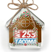 Ornament tiskan jednostrani tacoma, wa crveni plavi božićni neonblond