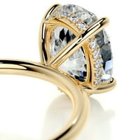 2,75ct ovalni rez Moissite 14K žuti zlatni pasijans prsten za žene pokloni Fini nakit