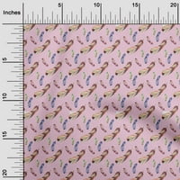 Onuproone pamučne kambričke rumenilo ružičaste tkanine pero pernate DIY odjeću prekrivajući tkaninu ispis tkanine sa dvorištem širom