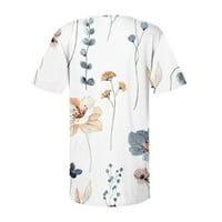 Ženski vrhovi kratkih rukava Bluze Regularne fit T majice Pulover tines vrhovi leptir tiskani T-majice