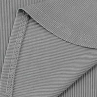 Košulje za vježbanje cethrio za žene - labave ležerne kratkih rukava s kratkim rukavima, puna ležerna tunika bluza vrhova siva