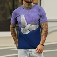 Muški kratki rukav Okrugli vrat Majica uzorak Vintage Modni trend tiskani grafički majice za muškarce