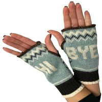 Green Women's Novelty Hi & Bye Rukovodi - reciklirani pletene rukavice bez prstiju