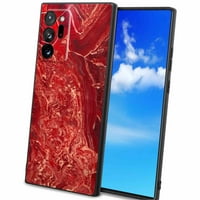 Crveno-mramorna futrola za Samsung Galaxy Note Ultra 5g za žene Muška Pokloni, Mekani silikonski stil