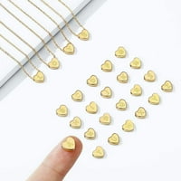 Srce Početne ogrlice za žene djevojke - 14K zlato napunjeno privjesak na privjesak na srcu Abeceda Ogrlica,