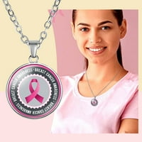 Ogrlica ružičaste vrpce prema svijesti o raku kod žena privjeske ogrlicu za žene za žene Porodične prijatelje