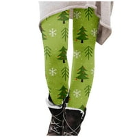 Levmjia Clearsance Hlače Modne žene Zimske pantalone za sportske noge Božićne tiskare Ležerne prilike