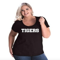 MMF - Ženska plus pulks Curvy majica, do veličine - tigrovi