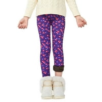 3-13godine djevojke Fleece obložene gamaše zimske tople hlače sa ruffle toplom gustom baršunastom pletenom