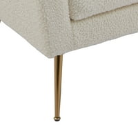 29.5 W Moderna akcentna stolica sa zlatnim metalnim nogama i lumbalnim jastukom, udobna jednostruka