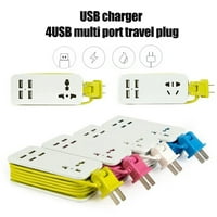 Naierhg Travel Prijenosni EU US priključite USB portove Power Strick adapter za telefon za telefon