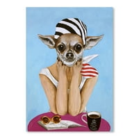 Americanflat Chihuahua Bistro Autor Coco de Paris Art Art Print
