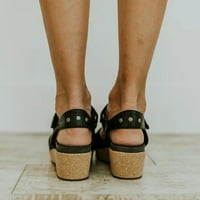 Lagane sandale za žene sandale kline niske pete Roman ženski ženski modni elastični remen izrezbareni