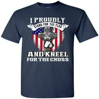 S ponosom stavite za zastavu i kleknite za The Cross DT za odrasle majicu Tee