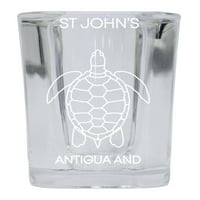 St. John's Antigua i Barbuda Suvenir Trg Shot Staklo Laser dizajn kornjače