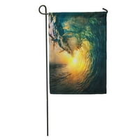 Plava priroda obojeni oceanski val pukotina na suncu surf fotografija vodena vrtna zastava ukrasna zastava