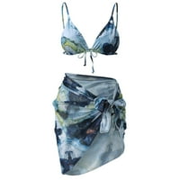 FVWitlyh bikini setovi za žene D Cup kupaći kostimi kupaći kostimi kupaći kostimi i kravata Ženska na plaži Push Suncokret kupalište za žene Bikinis