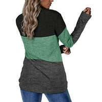 Dugi rukav za žene Duks Summer Majica Dugi rukav patchwork vrhovi retrover-pulover Jesen Y2K vrhovi