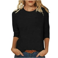 Ženska esencijalna majica Slim-Fit Sleeve majica s majicom O-izrez Top