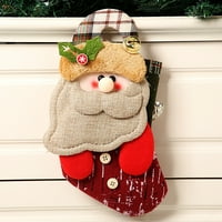 DaiosportSwear Clearance Božićni ukrasi Santa Claus Privjesak Božićna čarapa poklon torba Božićna stabla