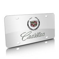 Cadillac 3D Dual Logo Mirrome Chrome Licenjska ploča od nehrđajućeg čelika