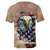 4. jula majica za muškarce, muška majica 3D print T košulje za suhe fit majice za muškarce Muška moda,