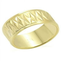 Alamode Lo987- Unise Zlatni mesingani prsten bez kamena u bez kamena - veličine 10