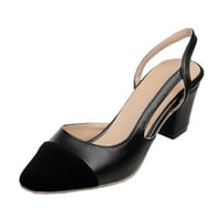 Ženske sandale Ljeto šire debele pete plitka usta velike veličine Kontrastne cipele u boji crna veličina