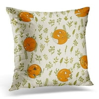 Narančasta životinja sa spavaćim lisicama savršena odjeća za oblikovanje jastuci za jesen jastuk