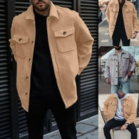 Muške jakne casual moda jednostavno čvrste džepove kardigan džemne jakne za muškarce