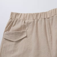 Ženske kratke hlače Ležerne vježba pamučna posteljina elastična struka sa džepovima Shorts
